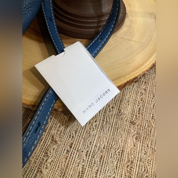 MARC JACOBS The Boho‎ Grind Medium Leather Sky Blue Crossbody original pa… - Picture 5 of 11